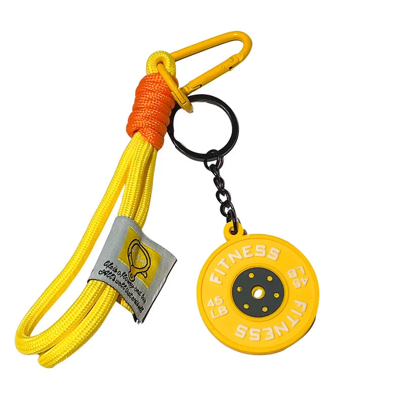 Fitness Keychain Gym Lovers Fitness Enthusiast Gift Barbell Keychain Fitness Bag backpack Charms
