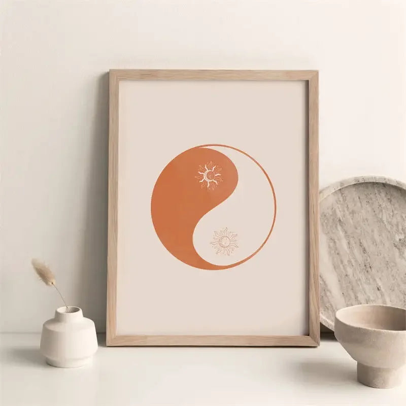 Indian Yoga Wall Art Geometric Lines Body Nude Female Action HD Canvas Poster Print Living Room Bedroom Yoga Studio Home Decor