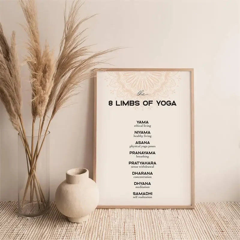 Indian Yoga Wall Art Geometric Lines Body Nude Female Action HD Canvas Poster Print Living Room Bedroom Yoga Studio Home Decor