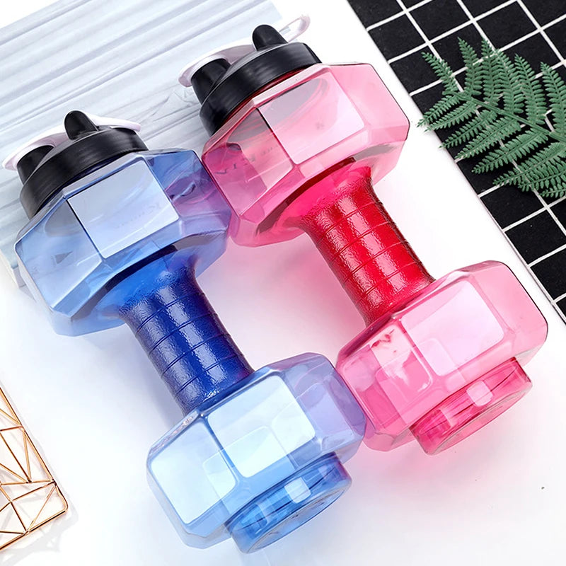 2.2L Dumbbell Shaped Kettle Sport Water Bottle Fitness Cycling Water Bottle Creative Summer Water Drinks Bottle