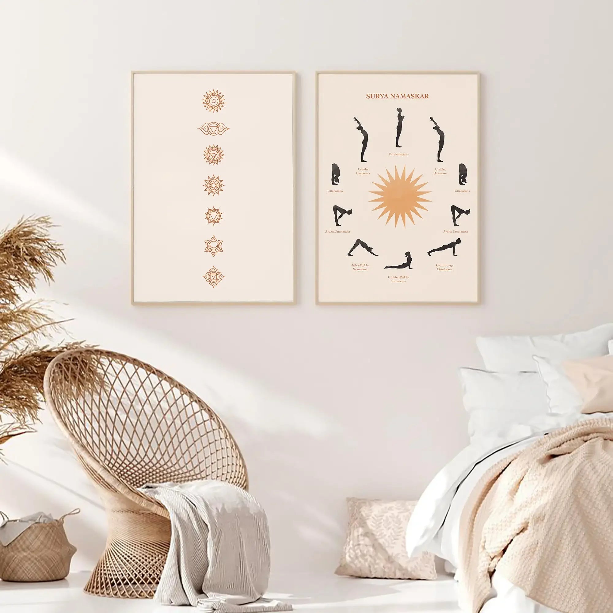 Indian Yoga Wall Art Geometric Lines Body Nude Female Action HD Canvas Poster Print Living Room Bedroom Yoga Studio Home Decor