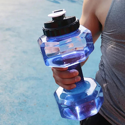 2.2L Dumbbell Shaped Kettle Sport Water Bottle Fitness Cycling Water Bottle Creative Summer Water Drinks Bottle