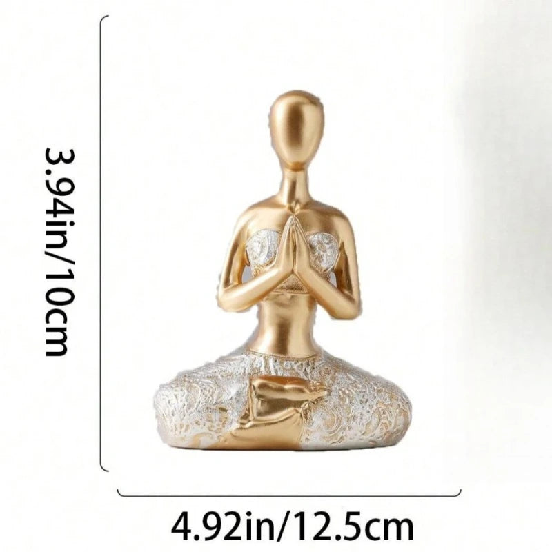 Yoga girl ornaments tv stand decorations, body art figurines, meditation yoga ornaments, office decorations, lifelike girl shap