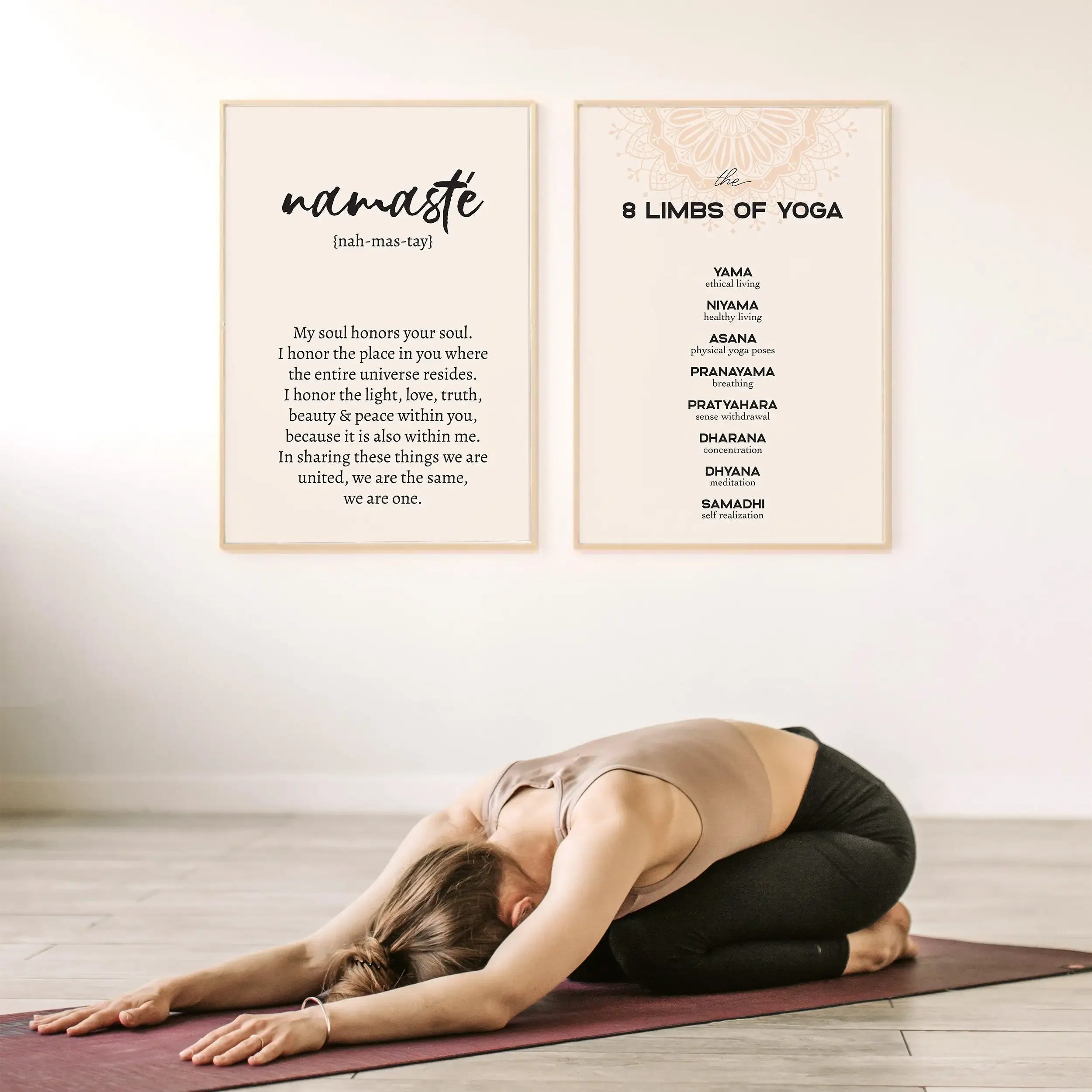 Indian Yoga Wall Art Geometric Lines Body Nude Female Action HD Canvas Poster Print Living Room Bedroom Yoga Studio Home Decor