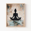 Yoga Meditation Yoga Posture Canvas Print Minimalist Zen Buddha Statue Wall Art Poster for Modern Living Room Bedroom Home Decor