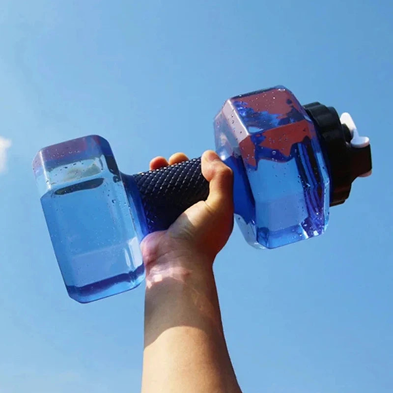 2.2L Dumbbell Shaped Kettle Sport Water Bottle Fitness Cycling Water Bottle Creative Summer Water Drinks Bottle