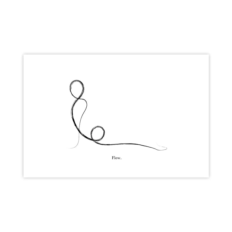 Yoga Wall Art Print Meditation Poster Yoga Symbol Breath Quote Canvas Painting Black White Wall Art Picture Gym Decor Yoga Gift