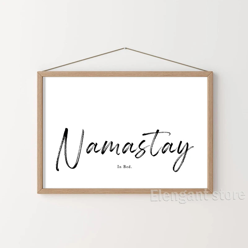 Yoga Wall Art Print Meditation Poster Yoga Symbol Breath Quote Canvas Painting Black White Wall Art Picture Gym Decor Yoga Gift