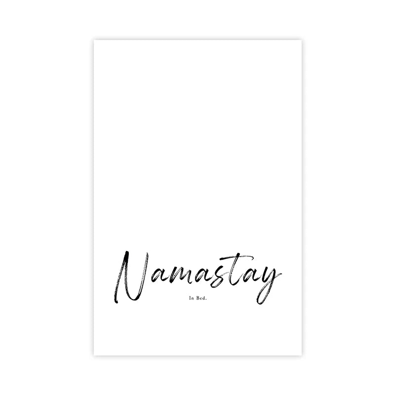Yoga Wall Art Print Meditation Poster Yoga Symbol Breath Quote Canvas Painting Black White Wall Art Picture Gym Decor Yoga Gift