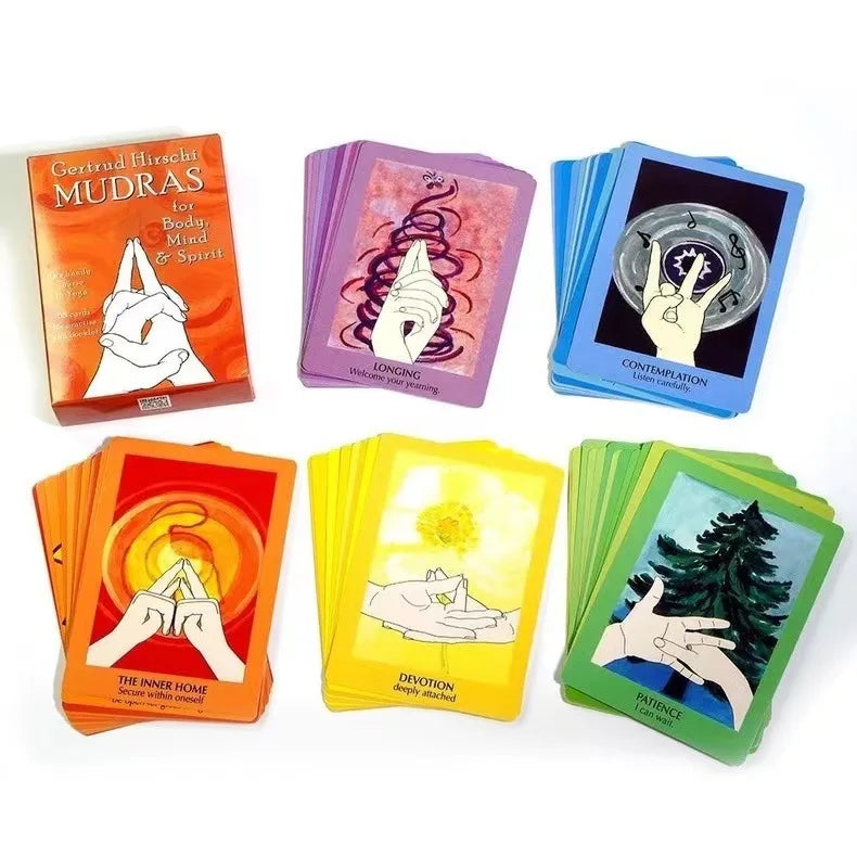 HOT!!! Mudras for body mind and spirit The Handy Course In Yoga With 68 Cards For Practice Cards Tarot Oracle Card Deck