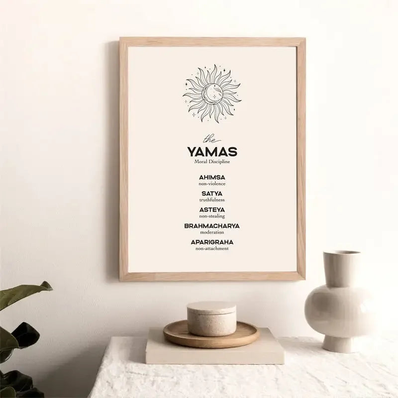 Indian Yoga Wall Art Geometric Lines Body Nude Female Action HD Canvas Poster Print Living Room Bedroom Yoga Studio Home Decor